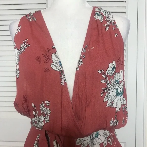 Lulus Renee Rusty Rose Floral Print Halter Romper - Picture 7 of 10